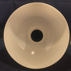 Originele opaal glans wit olielamp kap diameter 33cm