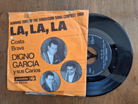 Digno Garcia met La, La, La 1968 Single nr S20232469