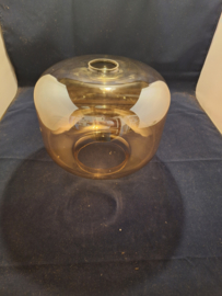 Goud/amber kleurige spiegelkap met opstaande rand dia-24cm GT4 nr SP1515