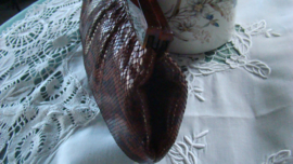 Oude slangenleren tas of clutch.