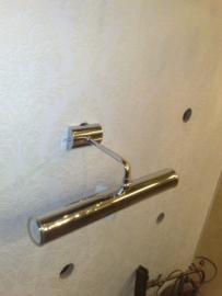 Schilderijlamp breed recht chrome kleur