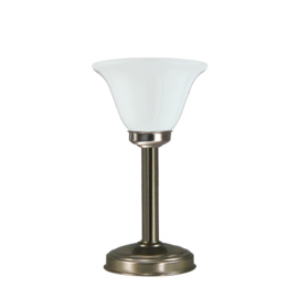 Tafellamp uplight strak bs20 h34cm opaal Klok kap nr 7Tu-663.00