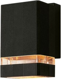 Buitenspot wand zwart 1xhalo35w h-16cm nr: 21038