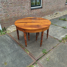 Franse antieke eettafel kersenhout dia-123cm met uitschuifsysteem 1880-1890 nr T202642