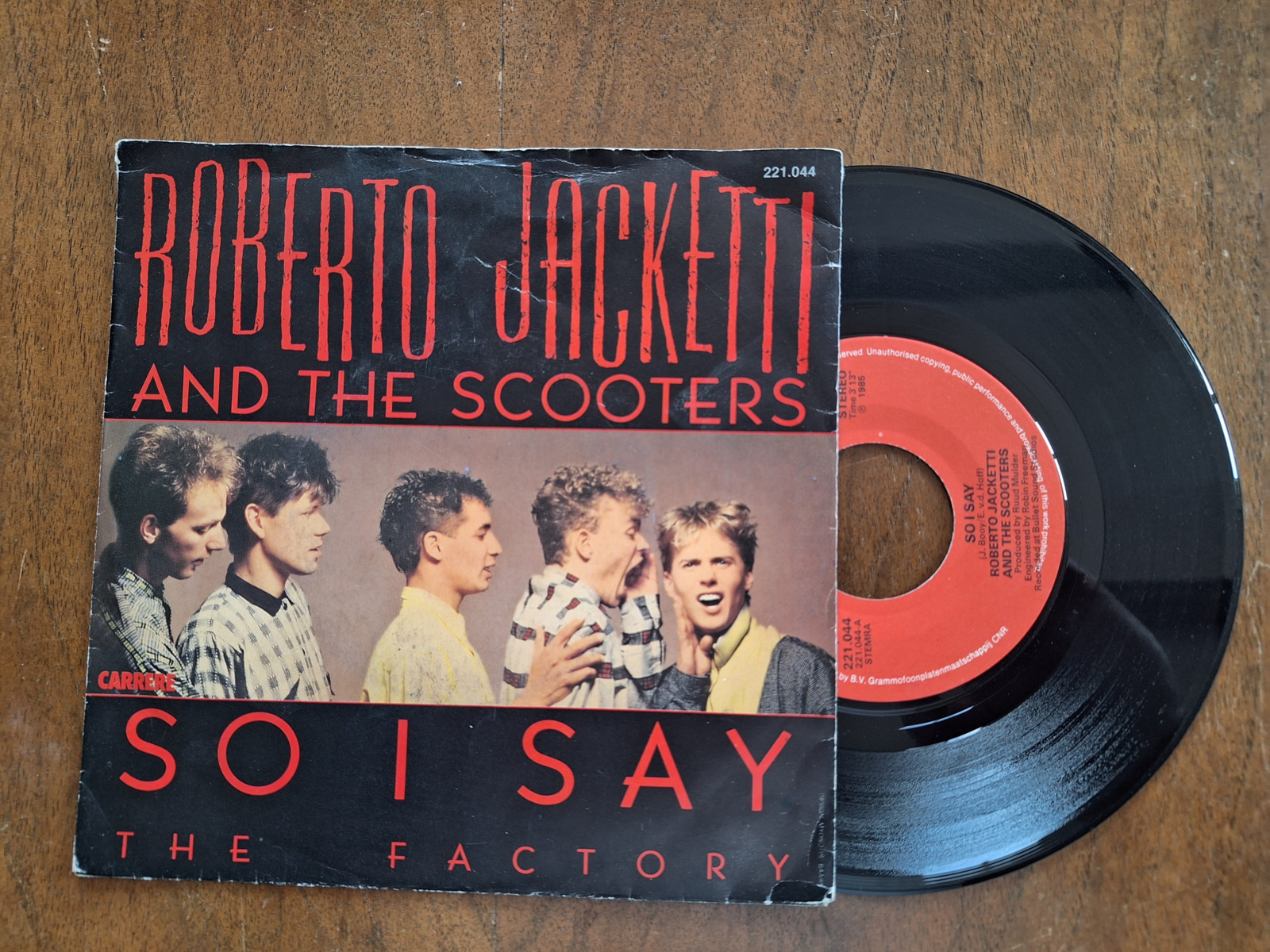 Roberto Jacketti and the scooters met So I say 1985 Single nr S20232811