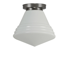 Plafonnière Philips bol 32cm opaal met mat nikkel ophanging nr 7P1-330.00
