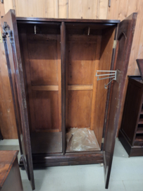 Antieke Engelse mahonie linnenkast 2-deurs origineel interieur 1910 nr K202413