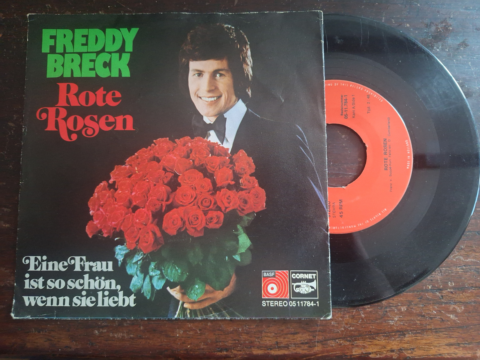 Freddy Breck met Rote Rosen 1973 Single nr S2020320