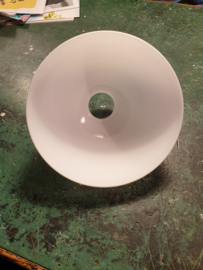 Glazen kap Calimero 19,5cm met kraag 5,5cm opaal wit nr. 195.00