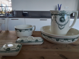 Oud en antiek Lampetstelvam Boch Fr.Pericon. 5 delig