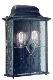 Buitenlamp wand half serie Mezza zwartzilver h-34cm nr: 2088