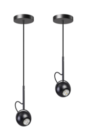 Hanglamp model The Eye 1-lichts GU10 lengte snoer 150cm d9cm zwart nr 05-HL4364-30