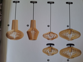 Hanglamp serie Tess d25cm E27 hout naturel nr 1  05-HL4541-70