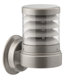 Buitenlamp serie Polo wand raster 21cm zilver op bestelling nr: 402.00-45