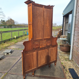 Mahonie vitrine engels antiek omstreeks 1900-1920 oud glas nr K202675