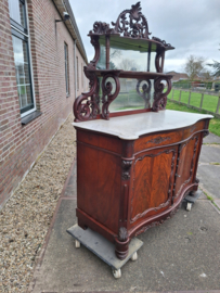Antieke open bonheur mahonie br-149cm Biedermeier 1880-1890 nr K202546