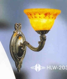Bronskleurige wandlamp 1-lichts nr:20329/1