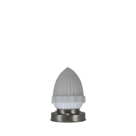 Getrapte tafellamp model blok mat nikkel met opaal kap Juicer 15cm nr 7Tp1-116.00