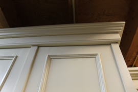 Garderobe kast 2-deurs met hang en leg gedeelte white wash demontabel