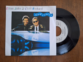 Elton John & Cliff Richard met Slow Rivers 1986 Single nr S20233348