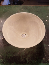 Glazen kap model Calimero abricot marble d26,5 E27 nr 10040