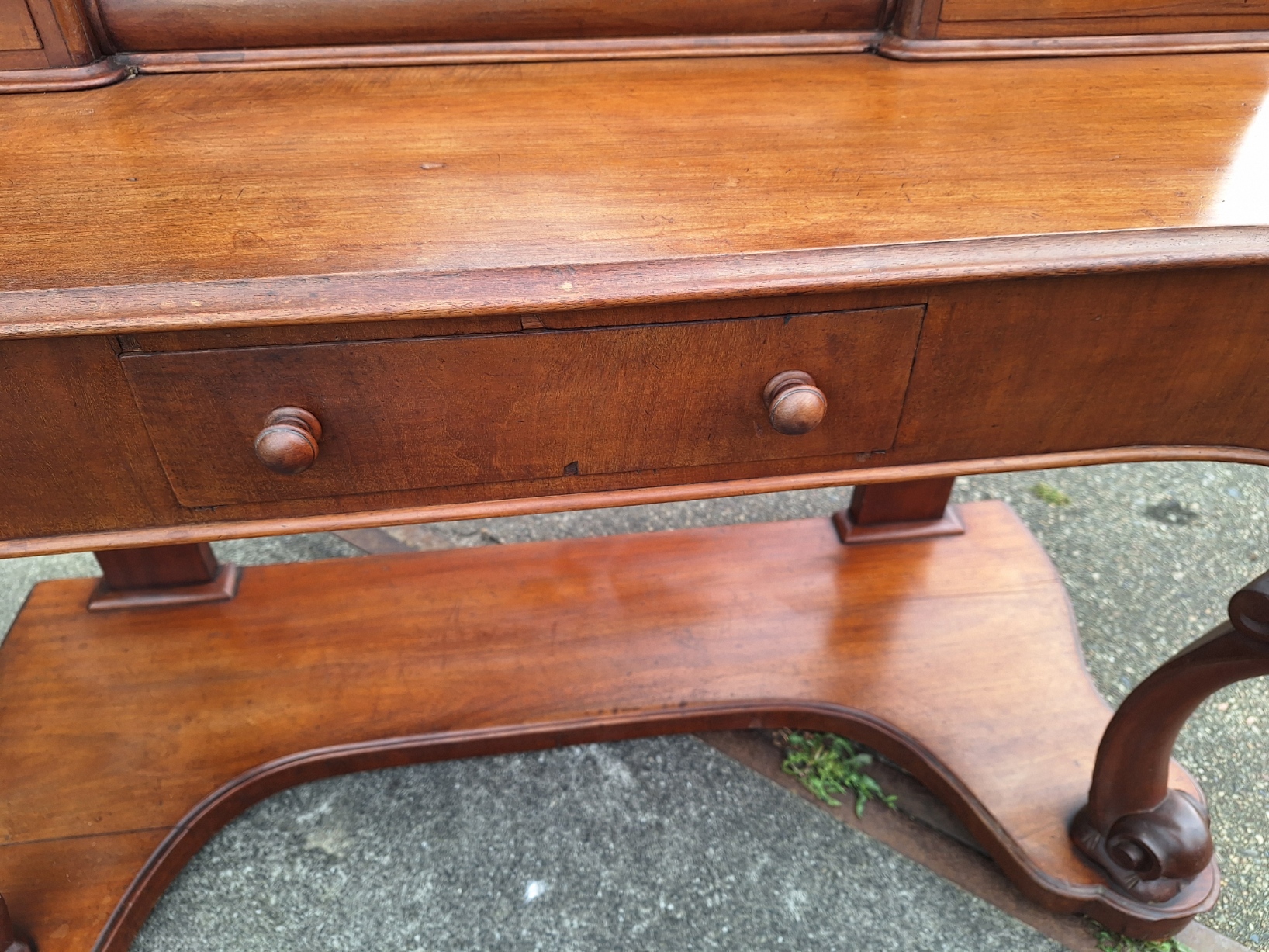 Mahonie houten kaptafel antiek omstreeks 1850-1870 nr K202556