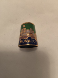 Vingerhoed metaal opdruk Monaco rondom opdruk 2,5cm hoog zonder doosje