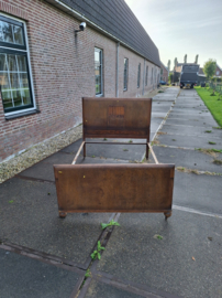 Oud eiken art-deco bed 2-persoons twijfelaar 0mstreeks 1930 nr B20243