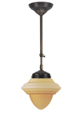 Schuifstang kort H 58-81 brons met glazen bol Oliepot mat champagne 25cm 3Sk1-250.59