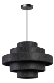 Hanglamp Jones fluffy anthracite E27 5-rings d50cm nr 05-HL4397-93