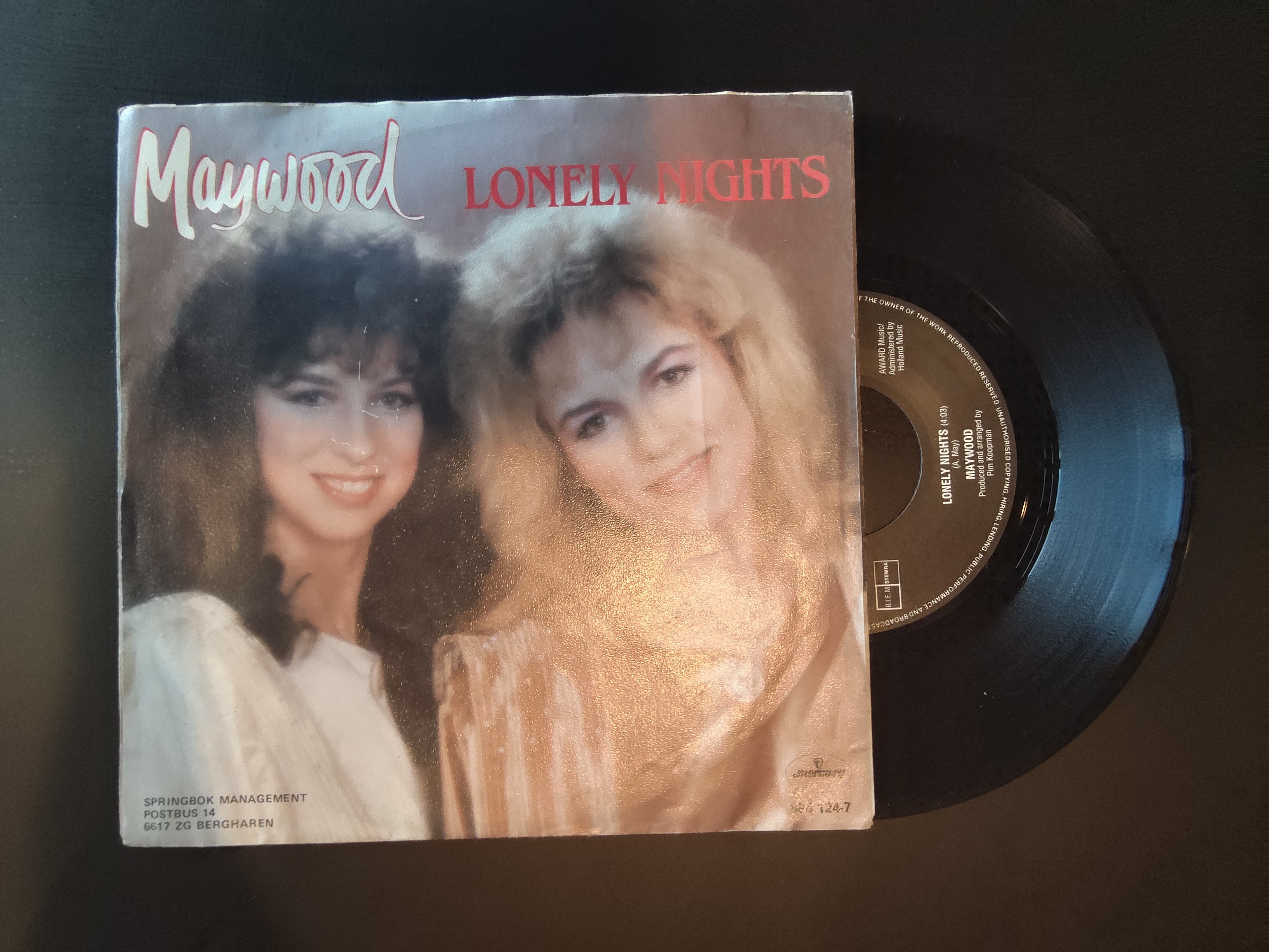 Maywood met Lonely nights 1985 Single nr S20257024