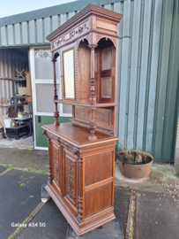Antieke Mechelse kast omstreeks 1890 a 1900 3-deuren houtsnijwerk nr K202536
