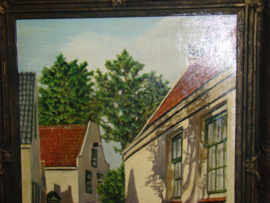 Schilderij Klapstraat  in Vreeland.