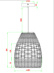 Hanglamp model Lara gevlochten koord h200cm d23cm E27 naturel nr 05-HL4006-30