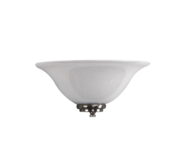 Wandlamp hoedkap opaal 30cm met ophanging nr H530.00 compl.