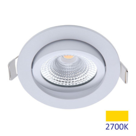 LED inbouwspot 2700K 450L 60gr. dimb. + driver CRI95 IP54 WIT nr 08-ED-10028