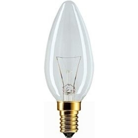 Global-Lux kaarslamp 60W E14 helder 230V nr: 6-3602