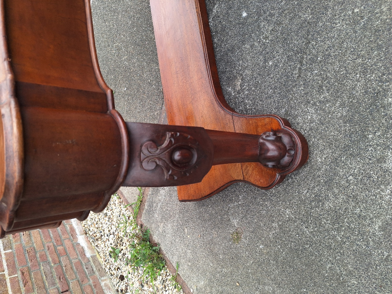 Mahonie houten kaptafel antiek omstreeks 1850-1870 nr K202556