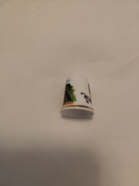 Vingerhoed porcelein opdruk Kevelaer 3cm hoog zonder doosje