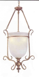 Schaallamp kasteelserie met bokaal glas 3-lichts nr:20413/3