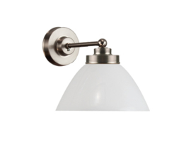 Wandlamp wand mini mat nikkel met opaal kapje model Calimero nr 7WM-195.00