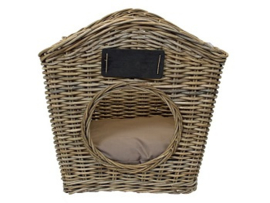 Handgevlochten hondenmand Doghouse Large natural 68cmx66cmx67cm nr 302679