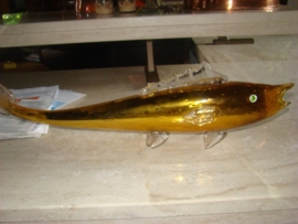 Glazen vis goudkleurig