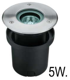 Buitenspot grond RVS LED 5,4W dia-13cm nr: 5745