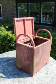 Originele Lusty Loyd-Loom wastafel kruk met box oud roze met goud accenten nr 400113