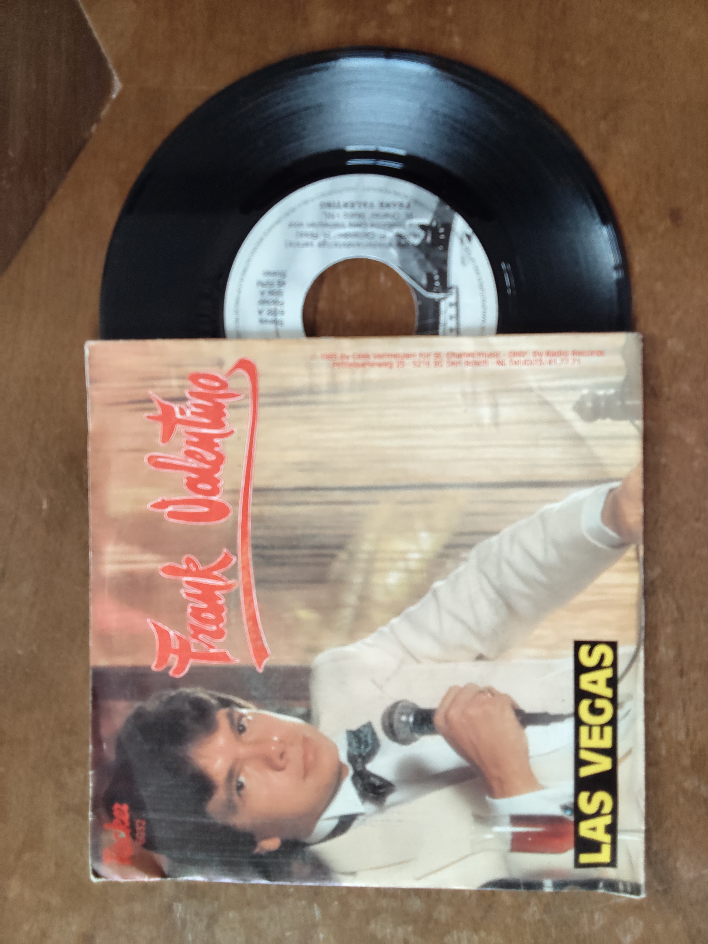 Frank Valentino met Las Vegas (nl versie) 1985 Single nr S20256899
