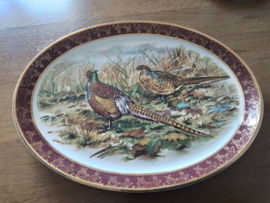 OVaal wandbord met patrijzen Royal  Falcon Ware England.