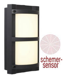 Buitenlamp wand dag-nacht sensor ALU antraciet LED 8W nr 401402
