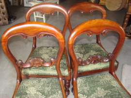 Diplomaat conjunctie periscoop Vier mooie antieke engelse eetkamerstoelen. | oude en antieke stoelen en  krukjes | ameliahoeve