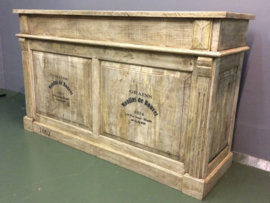 Mango houten bar of toonbank open vakken en laden br-180cm nr ZKCM-7801